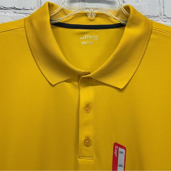 bcg Golf Polo Men's Size 2XL Golden Rod Athleisure Game Day Coach Sports Travel - Picture 10 of 11